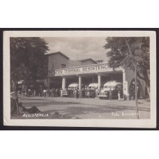 CHACO ANTIGUA TARJETA POSTAL RESITENCIA TERMINAL DE OMNIBUS